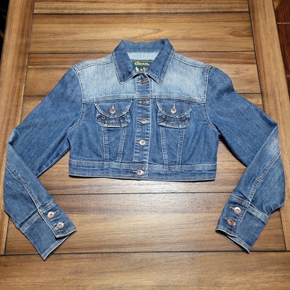 Star Jeans Denim Crop Jacket - Size Small